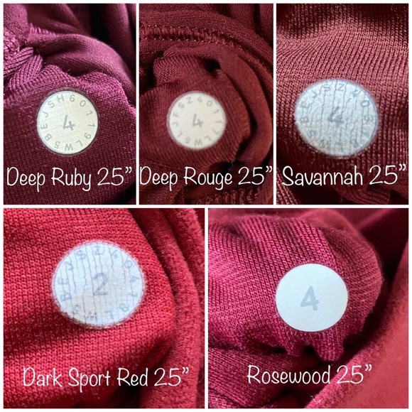 Lululemon Align Red/Oranges/Pinks Comparisons - Picture 4 of 6